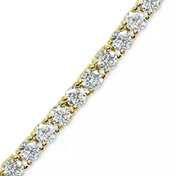 Giani Bernini 18K Gold Over Sterling Silver 8” CZ Tennis  Bracelet - Picture 2 of 4